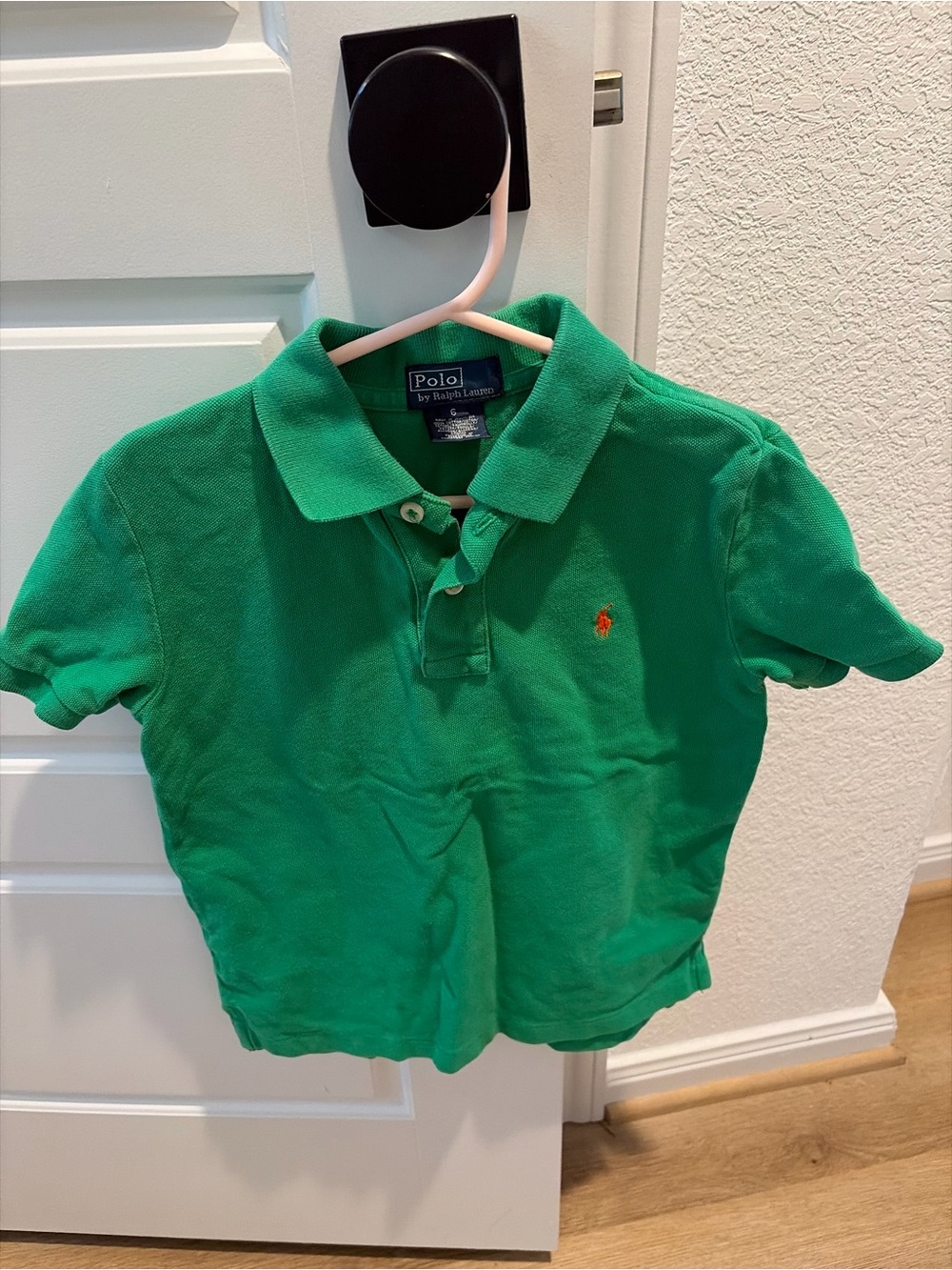 Ralph Lauren Boys' Emerald Green Polo with Orange Logo